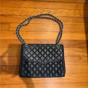 Rebecca Minkoff Black Quilted Chain Shoulder Bag
